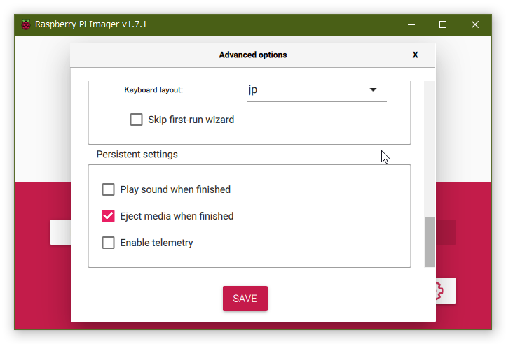 Raspberry Pi Imager Option 6