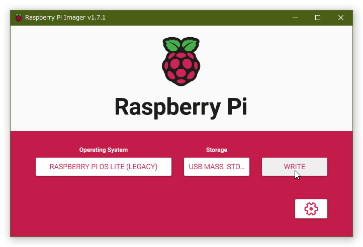 Raspberry Pi Imager Write